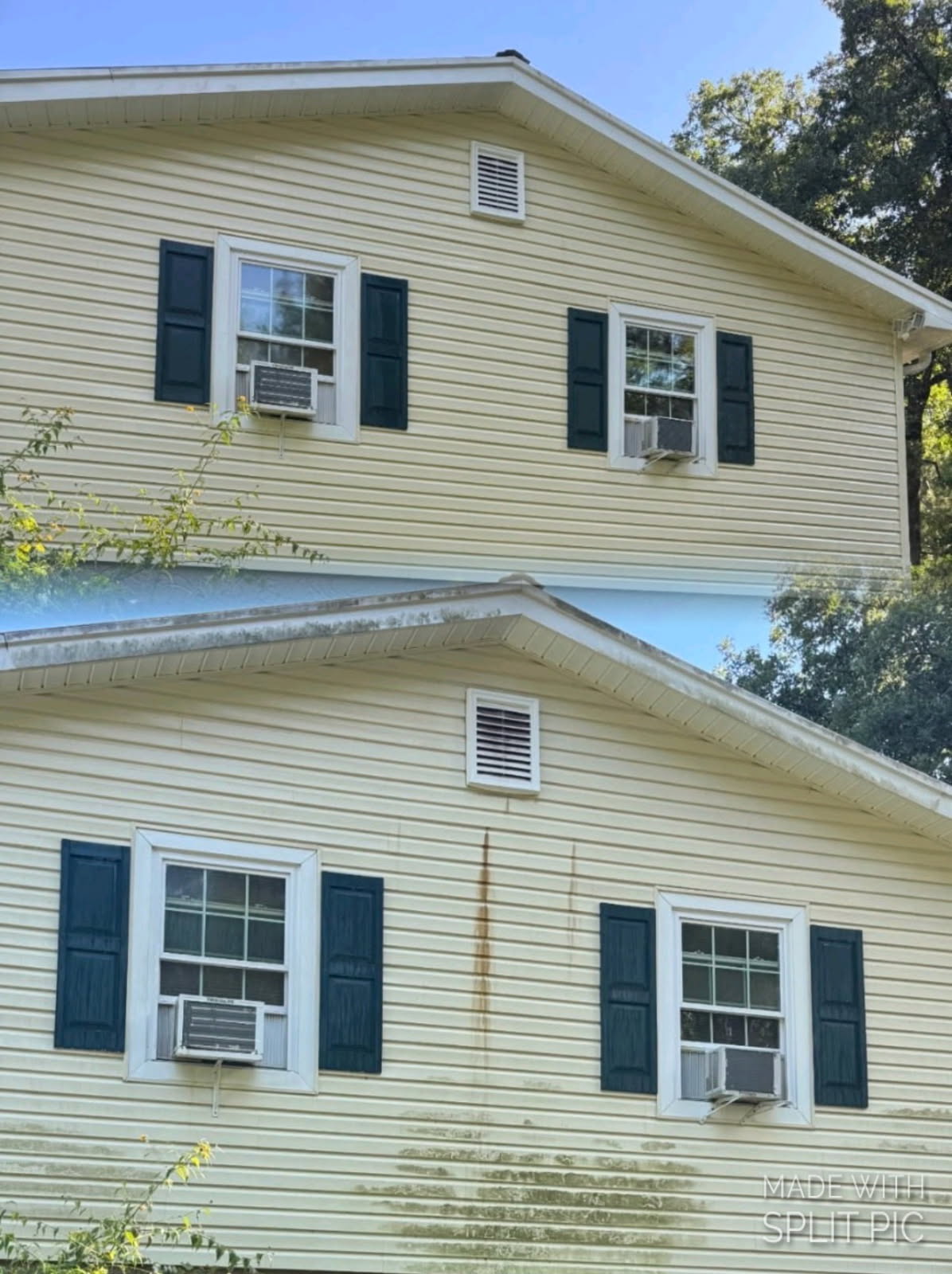 House washing before and after Stone Mountain GA